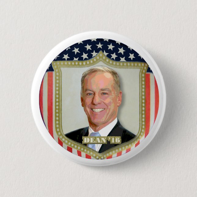 Howard Dean for President 2016 6 Cm Round Badge (Front)