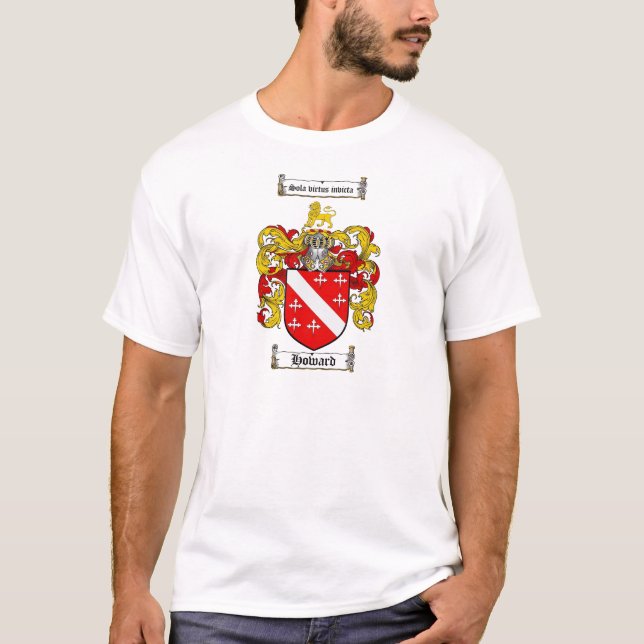 HOWARD FAMILY CREST -  HOWARD COAT OF ARMS T-Shirt (Front)