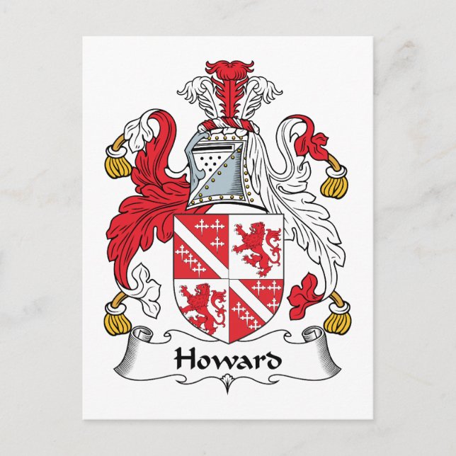 Howard Family Crest Postcard (Front)