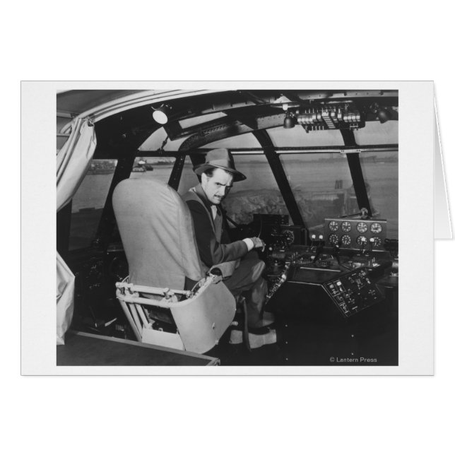 Howard Hughes in Spruce Goose Wooden Plane (Front Horizontal)