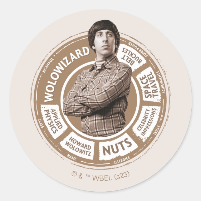 Howard Info Graphic Classic Round Sticker (Front)