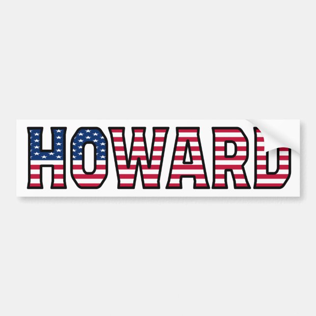 Howard Name Vorname USA Aufkleber Sticker Auto (Front)