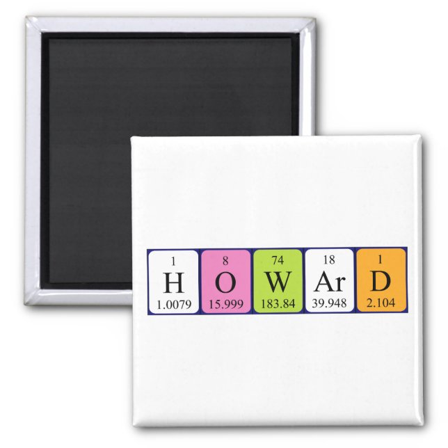 Howard periodic table name magnet (Front)