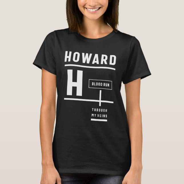 Howard Personalised Name Birthday Gift T-Shirt (Front)