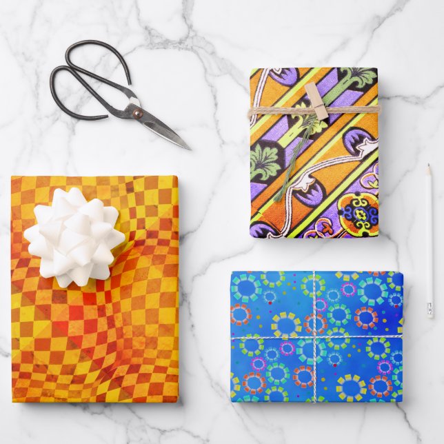 Howard, Taffi & Barceloneta Sampler Wrapping Paper (Front)