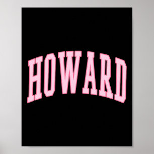 Howard Vintage Preppy Varsity Pink Sports  Poster