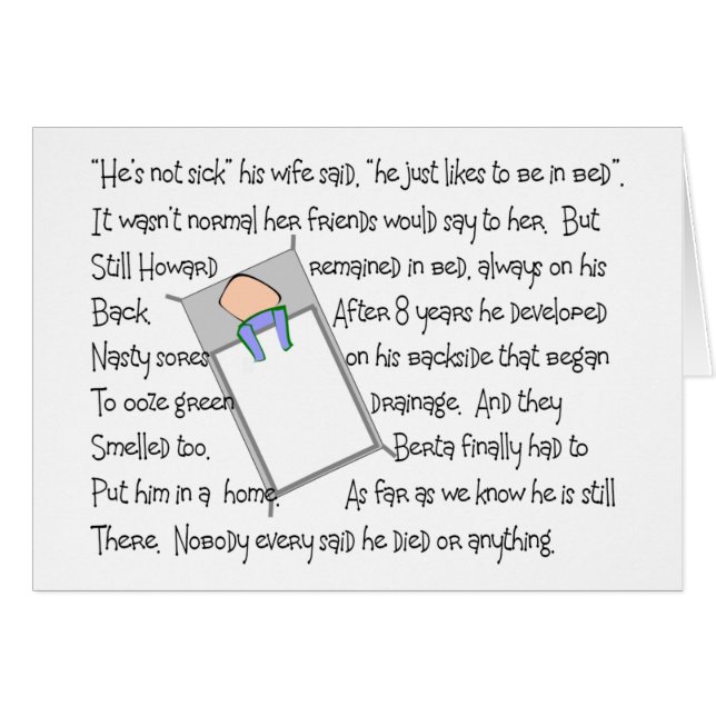 "Howards Bedsores"  Twisted Story Art Gifts (Front Horizontal)