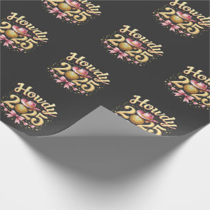 Howdy 2025 New Year Eve Cowboy Western  Wrapping Paper
