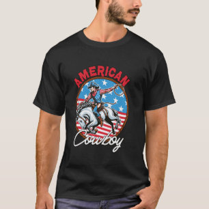 Howdy American 4th of July Patriotic Cowboy Hat T-Shirt