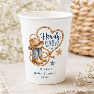 Howdy Baby Cowboy Paper Cup