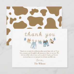 Howdy Baby Little Cowboy Books For Baby Thank You Card