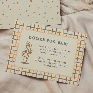 Howdy Baby Western Cowboy Books for Baby Shower Enclosure Card