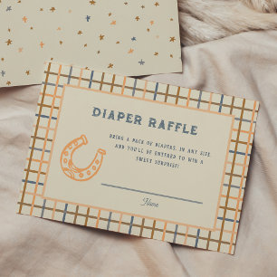 Howdy Baby Western Cowboy Diaper Raffle Shower Enclosure Card