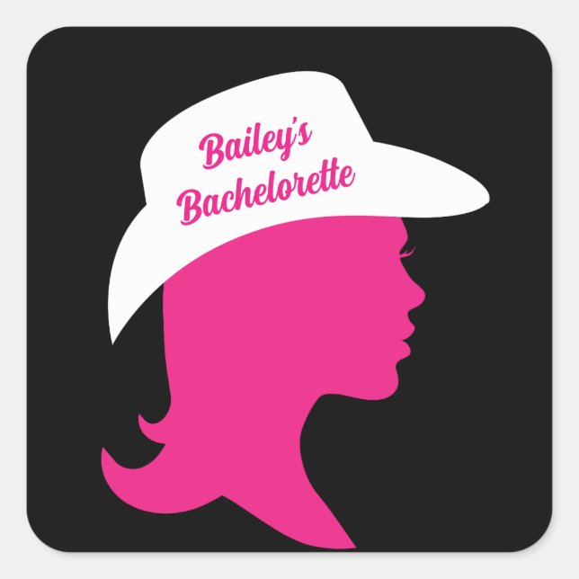 Howdy Bachelorette Square Sticker (Front)