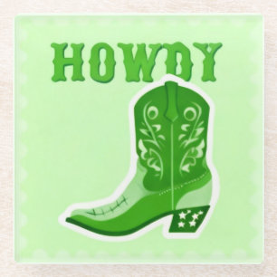HOWDY Bar Glass Coaster