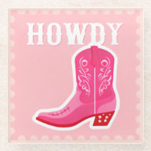 HOWDY Bar Glass Coaster