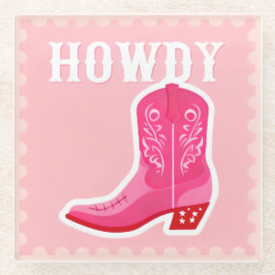 HOWDY Bar Glass Coaster