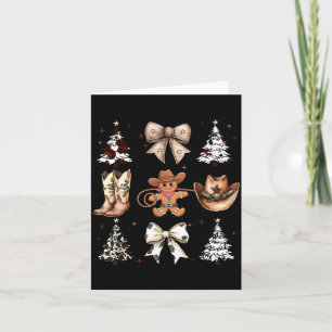 Howdy Christmas Cowboy Cowgirl Gingerbread Coquett Card