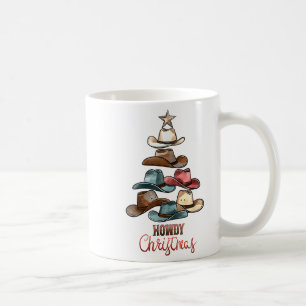Howdy Christmas Cowboy Hat Western Country Xmas Ha Coffee Mug