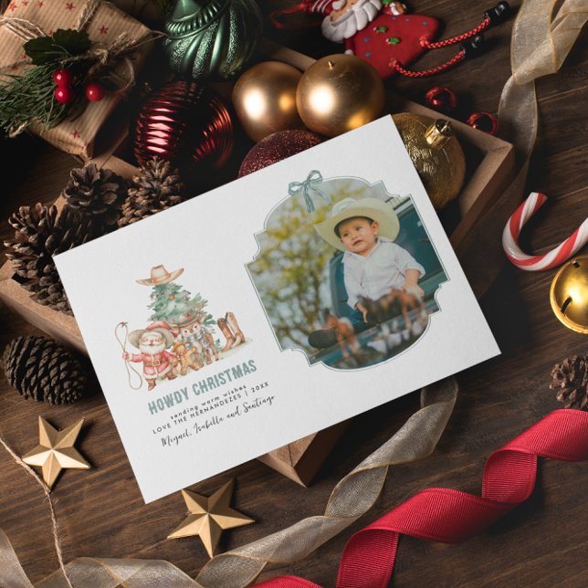Howdy Christmas | Fun Western Christmas Photo  Holiday Card (Creator Uploaded)