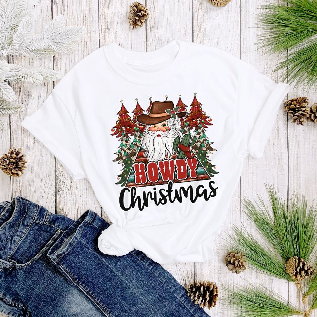 Howdy Christmas Southwest Christmas Women's T-Shirt (Creator Uploaded)