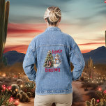 Howdy Christmas Western Cowboy Snowman Denim Jacket<br><div class="desc">This design may be personalised by choosing the Edit Design option. You may also transfer onto other items. Contact me at colorflowcreations@gmail.com or use the chat option at the top of the page if you wish to have this design on another product or need assistance with this design. I am...</div>