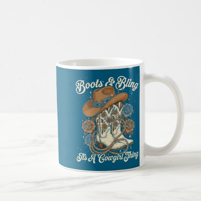 Howdy Country Rodeo Boots &amp; Bling Its A Cowgir Coffee Mug (Right)