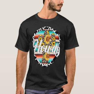 HOWDY Cow Leopard Cactus Serape Cactus print Sunf T-Shirt