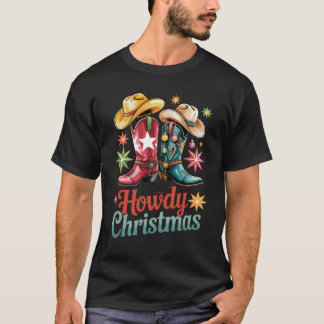Howdy Cowboy Boots Hat Western Country Rodeo T-Shirt