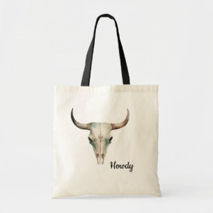 Howdy Cowboy Bullhorns Tote Bag