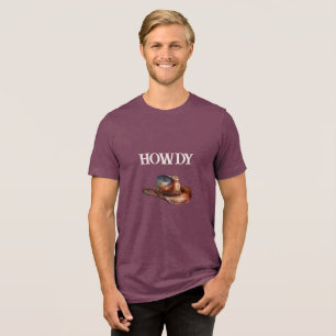 Howdy Cowboy Hat Tri-Blend Shirt