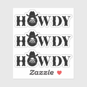 Howdy Cowboy Racoon with Rustic Western Style