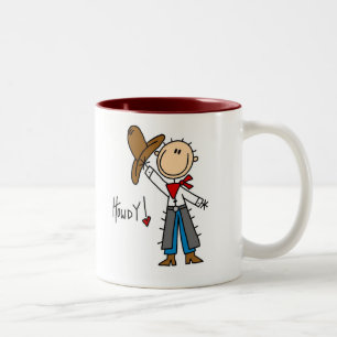 Howdy! Cowboy Stick Figure Mug