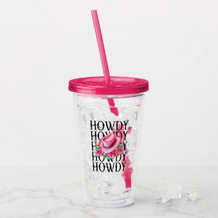 Howdy Cowgirl, Country girl, Southwestern woman Acrylic Tumbler