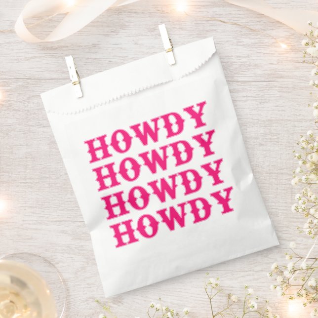 Howdy Cowgirl Disco Last Rodeo Favour Bags (Clipped)