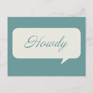 Howdy Customisable Postcards