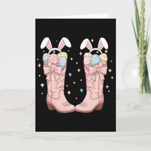 Howdy Easter Western Easter Bunny Cowboy Boots Eas Card