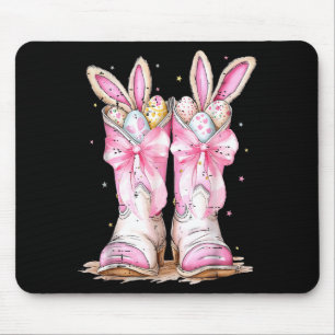 Howdy Easter Western Easter Bunny Cowboy Boots Hap Mouse Mat