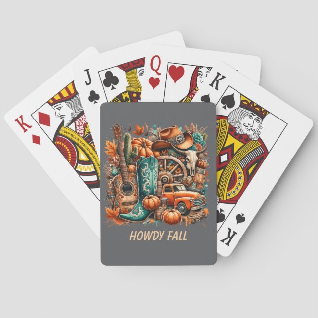 Howdy Fall Playing Cards (Back)