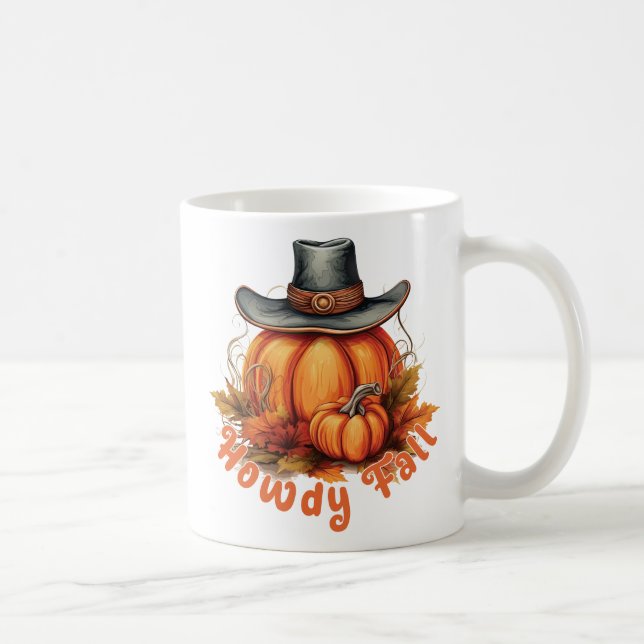 Howdy Fall – Rustic Autumn Vibes Coffee Mug (Right)