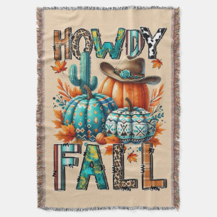 Howdy Fall Throw Blanket Secret Santa Gift