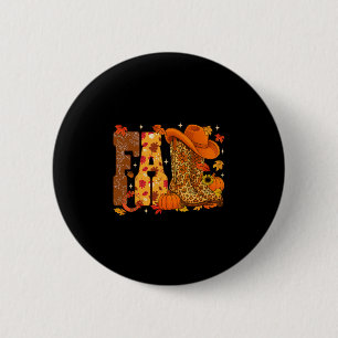 Howdy Fall Western Leopard Boots Autumn Cowboy Cow 6 Cm Round Badge