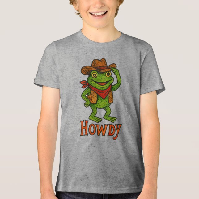 Howdy Frog                                         Tri-Blend Shirt (Front)