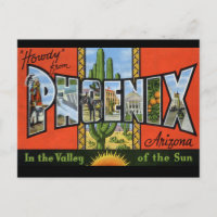Howdy From Phoenix Travel Postcard