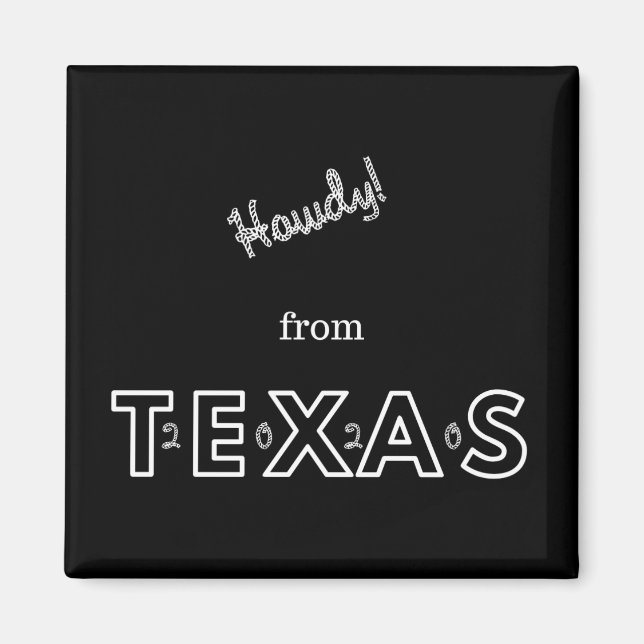 +Howdy from Texas 2020 Magnet (Front)