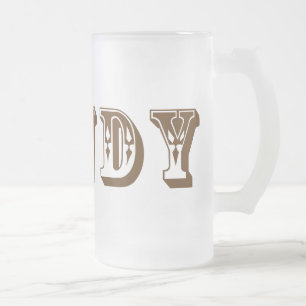 Howdy Frosted Glass Beer Mug