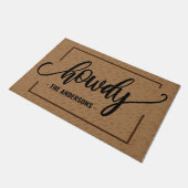 Howdy - Funny Personalise Welcome Doormat (Angled)