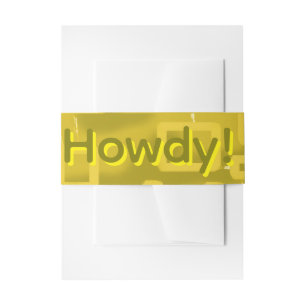 Howdy Geometric Invitation Belly Band