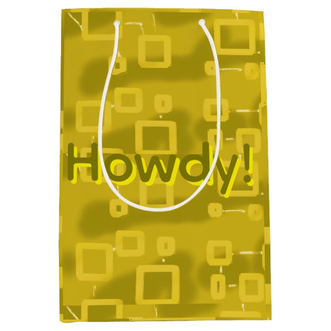 Howdy Geometric  Medium Gift Bag (Front)