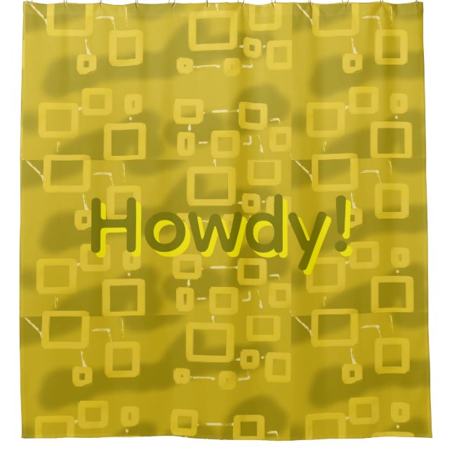Howdy Geometric  Shower Curtain (Front)